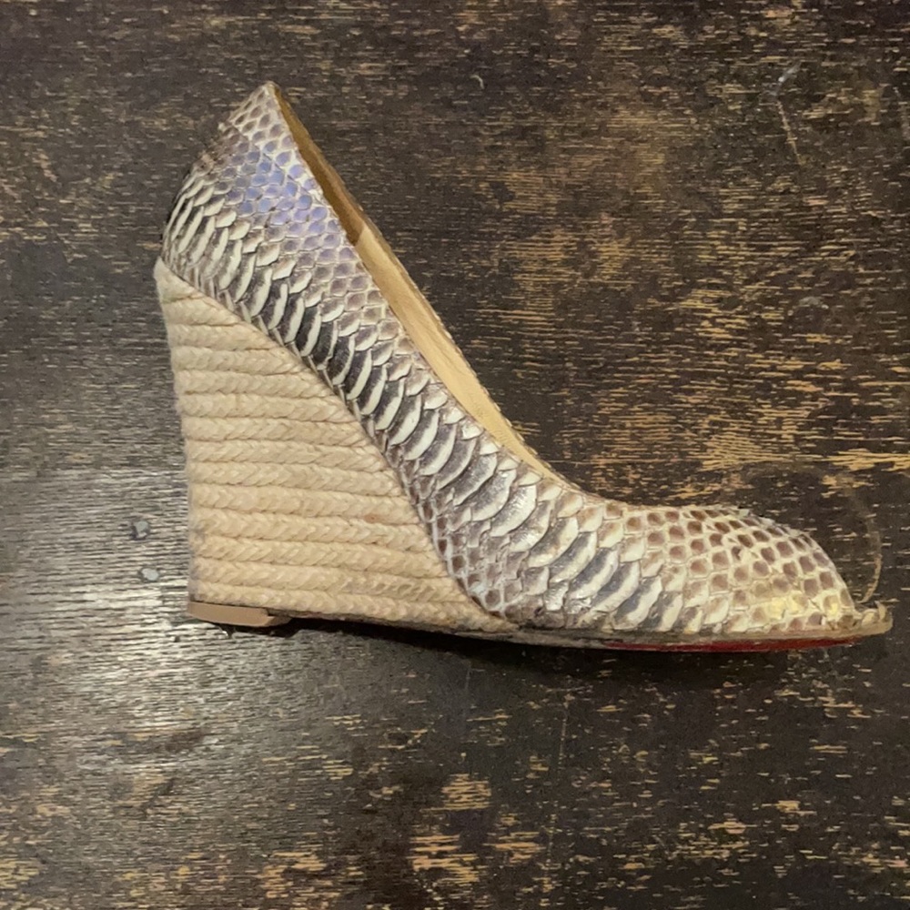 Christian Louboutin Puglia Python Espadrilles/Wedg - image 7